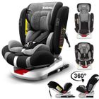 KITYTETY Siège Auto Pivotant 360° ISOFIX LATCH 40-150 cm, 0 à 12 ans, I-SIZE - Groupe 0+/1/2/3 - Appui-Tête réglable, Inclinable - Gris