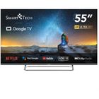 Smart Tech TV 4K UHD 55" (139 cm) 55UG02V, Smart TV Google TV, HDMI, USB, HEVC, Dolby Audio, HDR 10, CHROMESCAST