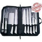 ROYALTY LINE Pochette Couteaux 9 Pièces "Série Pro"