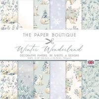 Set de 30 feuilles de papier scrapbooking 20 x20 cm 'Winter Wonderland Paper Pad' de The Paper Boutique