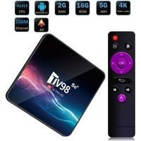 Boîte TV Android TV98 - Android 12.1 H313 4K 60FPS HDR10 Quad Core 2G + 16G 2.4G&5G - Netflix Google Store