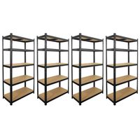 Stockage Lourd 900kg Étagère Métallique Lourde HOMASIS 4/5 Niveaux - Charge 720kg/900kg - Réglable - Pour Garage Ou Entrepôt Storage Atelier Industriel