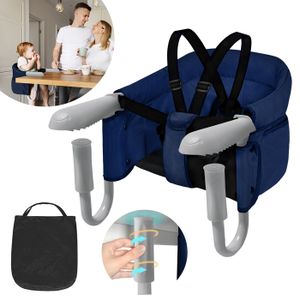 Chaise Bébé Pratique Maison Extérieur Chaise Haute Portable Pliable Bébé 6-36 Mois - Gris Avec Sac Transport Chaise Haute Bébé