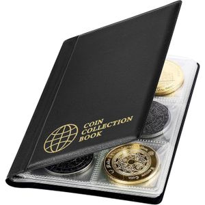 Noir 60 Poches – Classeur pièces monnaie 60 poches, 10 pages, pour pièces 2 euros ALBUM - Beaux-Arts et Loisirs créatifs
