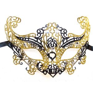 Deluxe femmes or vénitien masque déguisement 20s bal masqué masque venise