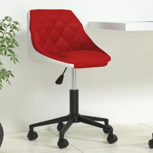 Chaise bureau rouge - Cdiscount