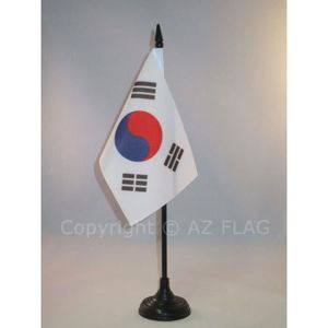 DRAPEAU DE TABLE CORÉE DU NORD 15x10cm - PETIT DRAPEAUX DE BUREAU NORD
