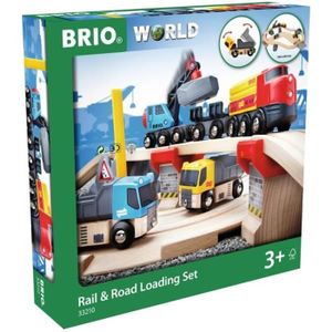 CIRCUIT Circuit Rail Route Transport de Roches - BRIO - Coffret 33 pièces - Train en bois - Ravensburger - Dès 3 ans