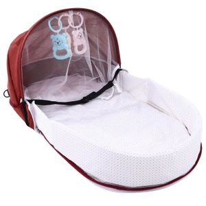 LIT BÉBÉ Dilwe chaise longue portable pour bébé Lit de bébé pliable en tissu doux moustiquaire portable nourrissons voyage lit de