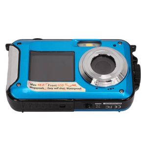 CAMÉSCOPE NUMÉRIQUE SUC-Caméra étanche Appareil photo numérique sousmarin étanche Full HD 2.7K 48MP 10 pieds Zoom optique numerique Rouge Bleu