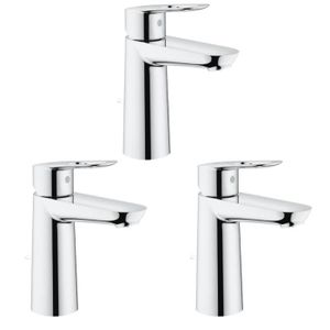 ROBINETTERIE SDB Lot de 3 Robinets lavabo Grohe BauLoop - Taille M