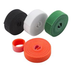 Bande Velcro 10 m avec 50 boucles, attaches Velcro refermables, noir, 2 cm  de large, longueur de coupe libre, bande velcro, double f - Cdiscount  Bricolage