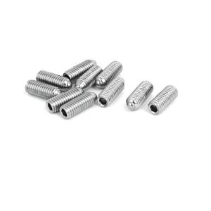 Filetage M8 20mm 304 en acier inoxydable Vis /à t/ête hexagonale Boulon Fastener 10pcs