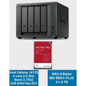 SERVEUR STOCKAGE - NAS  Synology DS423+ 2Go Serveur NAS WD RED PLUS 16To (