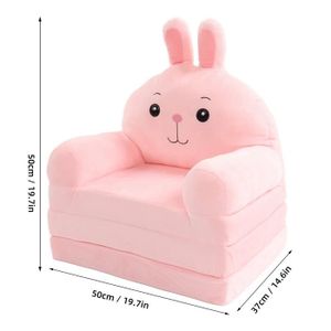 FAUTEUIL - CANAPÉ BÉBÉ Fauteuil de dossier de canapé pliable en peluche pour enfants ( )Canapé Pliable Pour Enfants Avec meuble sofa Rose