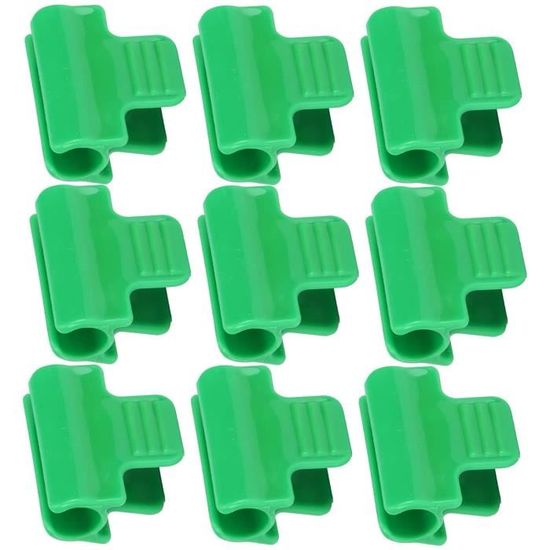 40 Clips Pour Serre - Pinces à Filet Ou Bâche - Diamètre 16 Mm - Vert - Fixation Rapide Et Solide