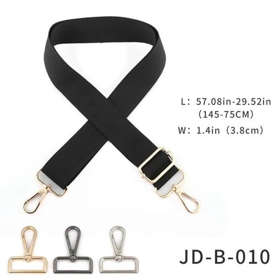 Chaîne Sangle Réglable Pour Sac à Main - 47 Cm Cuir Avec Boules Et Boucles - Blanc