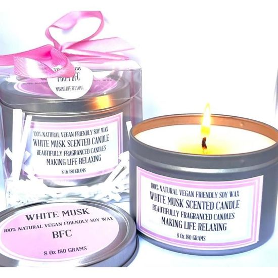 Bougie Parfumée Miel & Vanille - Cire De Soja Naturelle, Coulée à La Main - Brûlée Longue 40h+