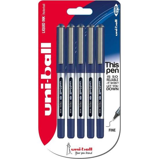 Lot De 5 Stylos à Bille OHTO Fude – Pointe Extra Large 1,5 Mm – Encre Noire Pigmentée à L'eau – Effet Pinceau – Pour Calligraphie, Dessin, écriture Expressive
