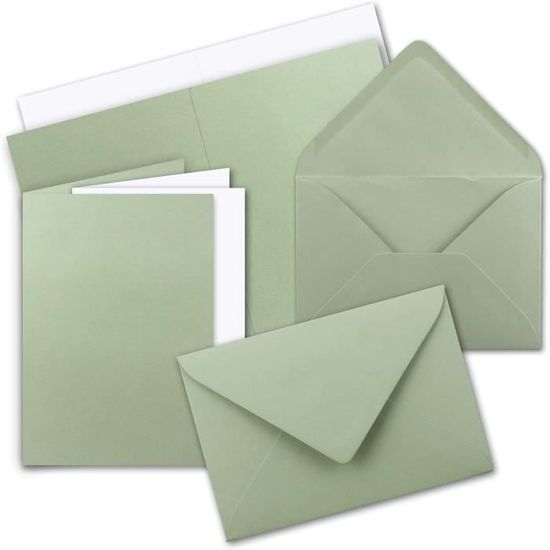 Enveloppe A5 Couleur Lot De 25 Cartes Pliantes Format A5 Papier Kraft Marron Cartes Invitations Vierges