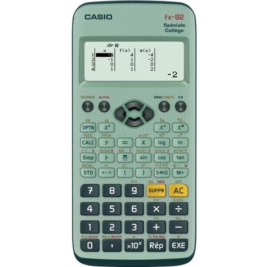 Calculatrice CASIO Fx 92+ Collège Scientifique Graphique et Formelle