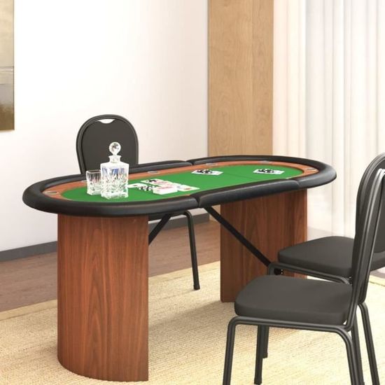 VEVOR Table de poker pliable pour 10 joueurs, Blackjack Texas Holdem