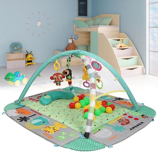 TAPIS D'ÉVEIL BÉBÉ - ROND AVEC ARCHES