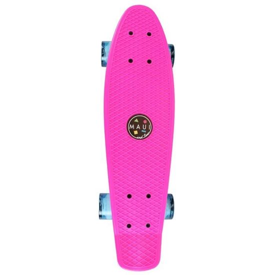 Skateboard Cruiser Plastique Street Surfing - Planche De Plage Rose Brillant Pour Enfants
