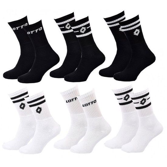 Chaussettes Homme LOTTO Pack de 6 paires TENNIS 2414 Pack de 6 paires tennis 2414 Cdiscount Pret a Porter