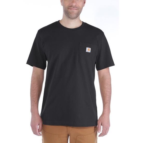 Carhartt T-Shirt de Travail Homme à Poches Col Rond Manche