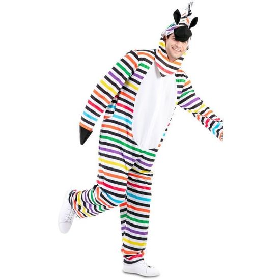Déguisement Zèbre Adulte Complet - Costume Pyjama Zèbre Avec Accessoires Pour Carnaval, Halloween Et Cosplay