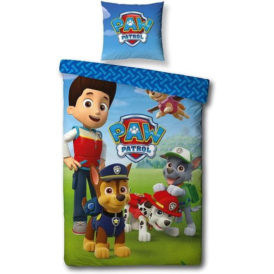 Parure De Lit Enfant Paw Patrol 2 Pièces - Housse De Couette 100x135 Cm + Taie 40x60 Cm, 100% Coton Öko-Tex - 13