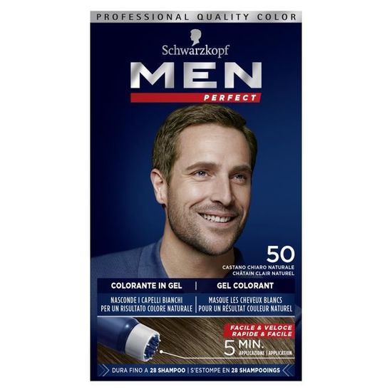 Colorant Capillaire Gel Schwarzkopf Men Perfect - Brun Naturel 80 - Pour Hommes - Neuf