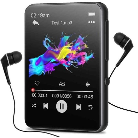 Lecteur MP3 Bluetooth, 32 Go HiFi Musique Lossless Sound, Boîtier en métal  Haut-Parleur HD intégré, Bouton Tactile, Haut-Parleur, enregistreur Vocal  pour Le Sport : : High-Tech