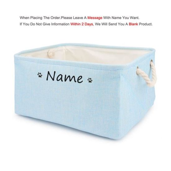 Panier De Rangement Personnalisable Pour Jouets De Chien/chat - Pliable, Grande Capacité - Nom Personnalisé (modèles A/B/C)