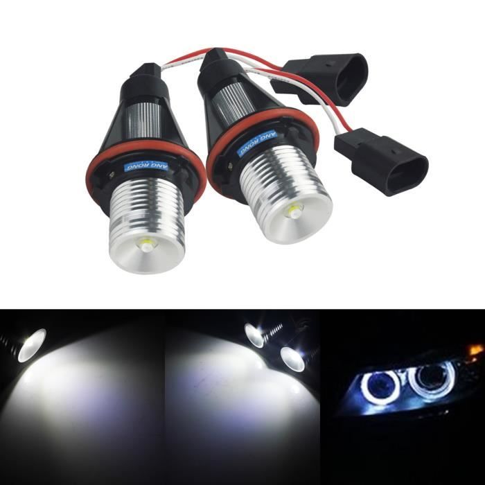 Kit Ampoule LED Angel Eyes 6W Blanc Xenon Feux de Jour Pour BMW Serie 5 E39 E60 E61 63126916097 63126929309 63126904048