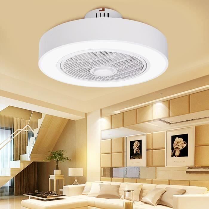 NEUFU AC185-250V 80 W Plafonnier de Ventilateur avec Télécommande 3 Mode 4020LM