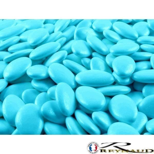 Dragée chocolat turquoise boite 500g environ 180 dragées 70% de cacao