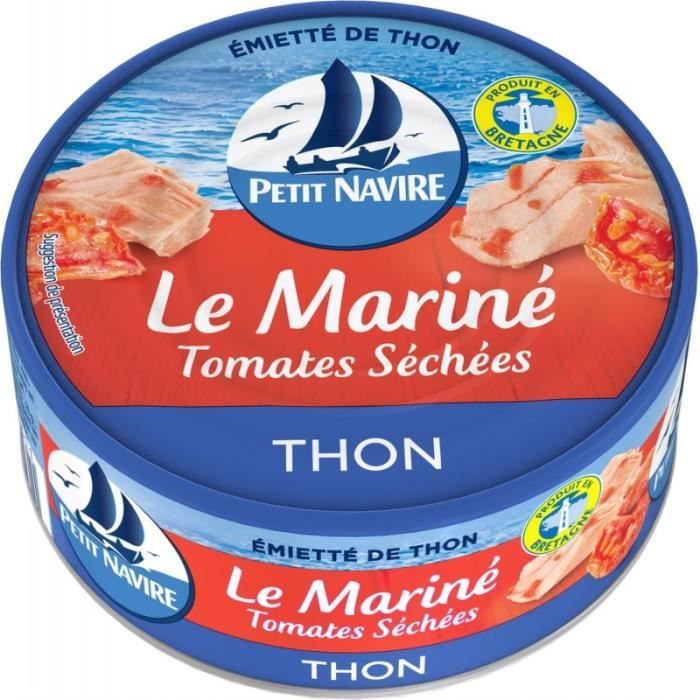 PETIT NAVIRE - Thon Mariné Aux Tomates Séchées 110G - Lot De 4