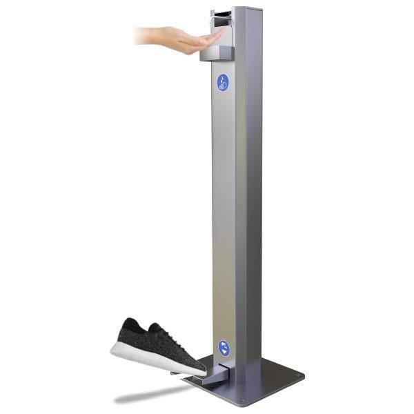 Distributeur de gel hydroalcoolique à pédale mécanique -sans contact-