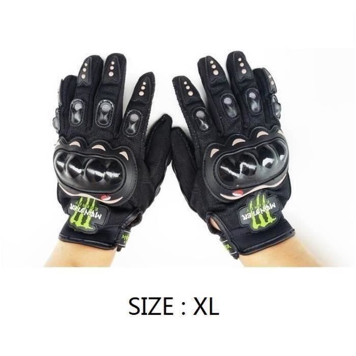 ROMAN NOIR-XL MONSTER Gants Doigt Complet Protection Moto Vélo Sport moto équitation gants de protection Cross country gants D0F1C