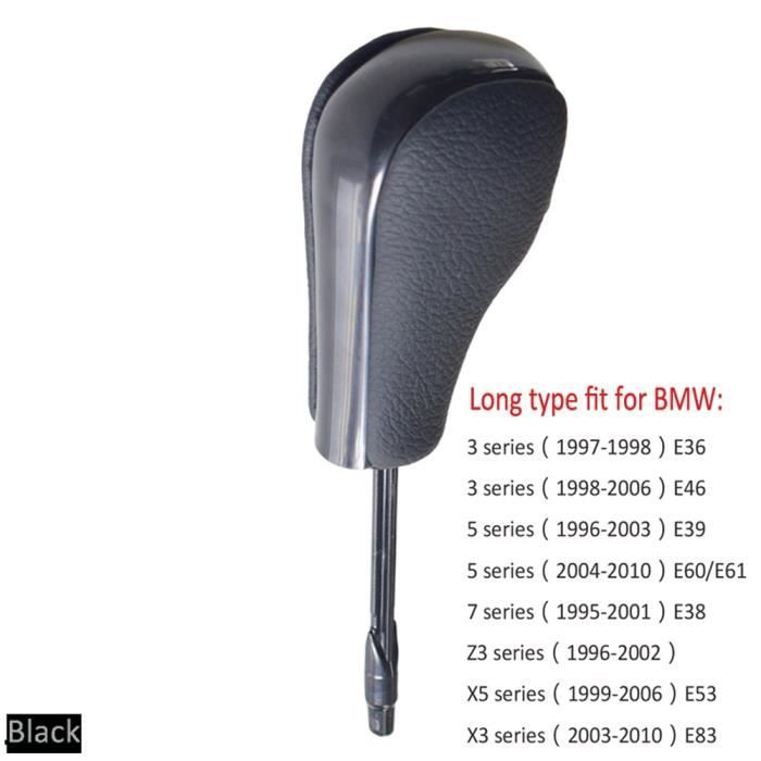 Pommeau,Levier de changement de vitesse automatique pour BMW E81,E82,E87,E90,E91,E92,E93,E36,E38,E39,E46,Z4 - Type Black-Long -C