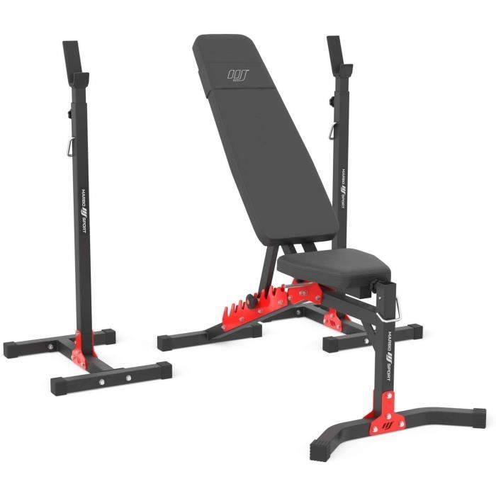 Marbo Sport Set MH19 2.0 - banc de musculation réglable MH-L115 + support de poids réglable en hauteur MH-S201 - Set 83kg - 113k102