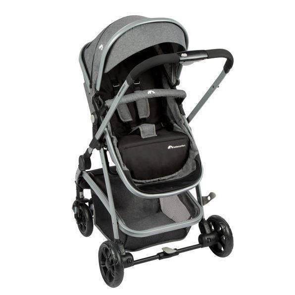 BEBECONFORT Poussette 2 en 1 Hello, avec nacelle intégrée, 4 roues, Black Chic, de la naissance à 4 ans (22kg)