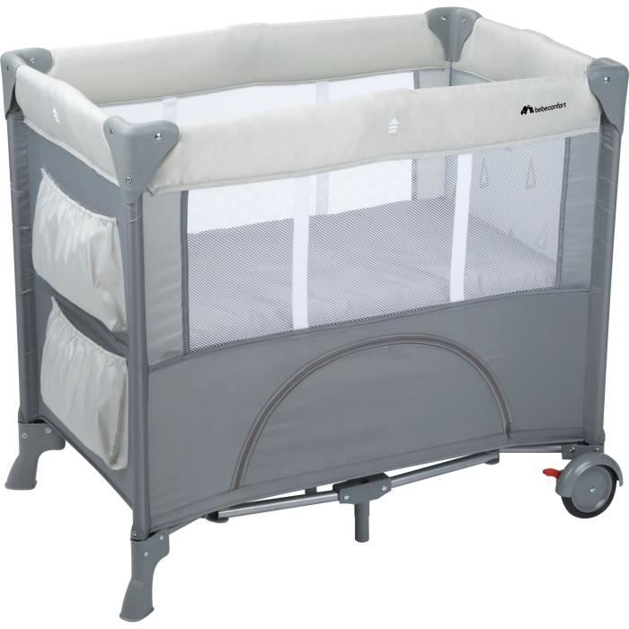 BEBECONFORT Mini dreams Lit Bébé, Lit parapluie, De la naissance jusqu'à 9kg, Warm grey