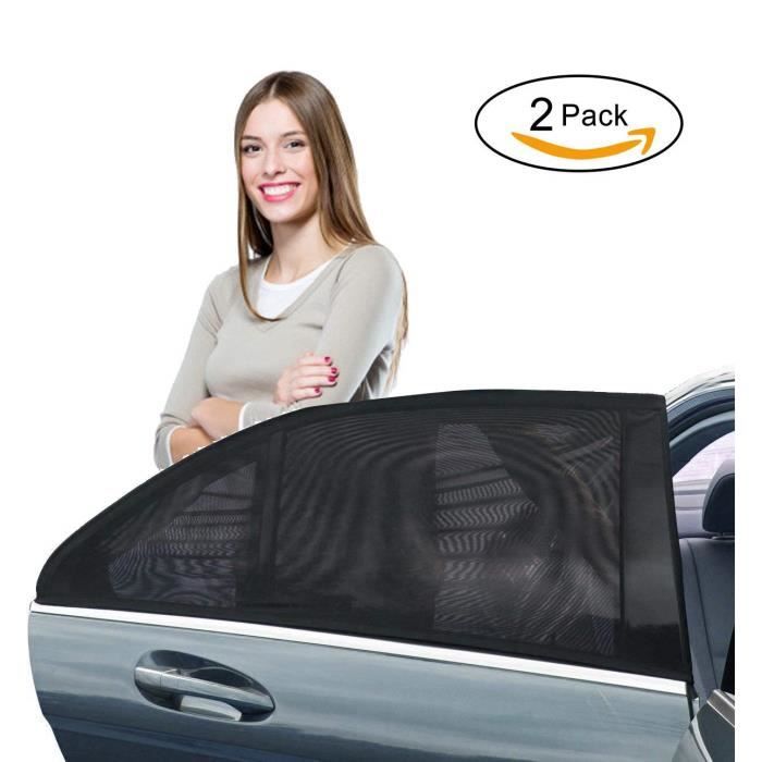 2PCS Pare Soleil Voiture Bébé Enfant Fenêtres de Voiture Auto Parasol Universel Anti Rayons UV pour Vitres Latérales Arrière