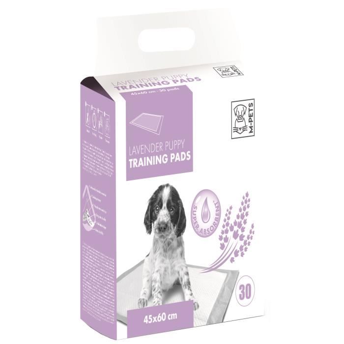 M-PETS Tapis d'apprentissage Lavender - 30 pièces - 45x60cm - Pour chiot