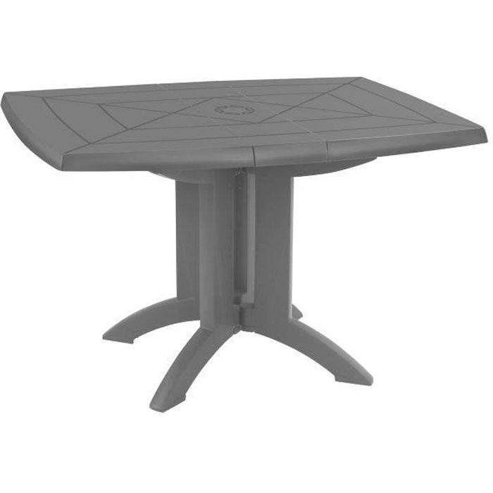 Table de jardin pliante Vega GROSFILLEX - Anthracite