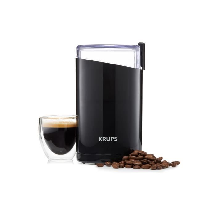 KRUPS F2034210 Fast Touch Moulin à café électrique, Broyeur à grains, Capacité 85 g, Idéal pour moudre du café grain ou autre