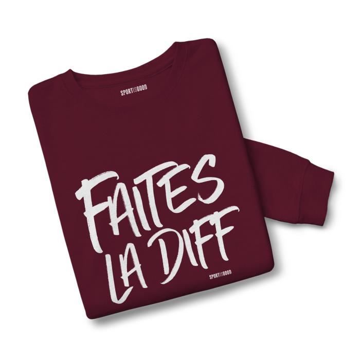 Sweatshirt mixte Faites la diff